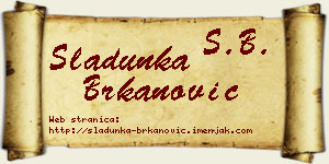 Sladunka Brkanović vizit kartica